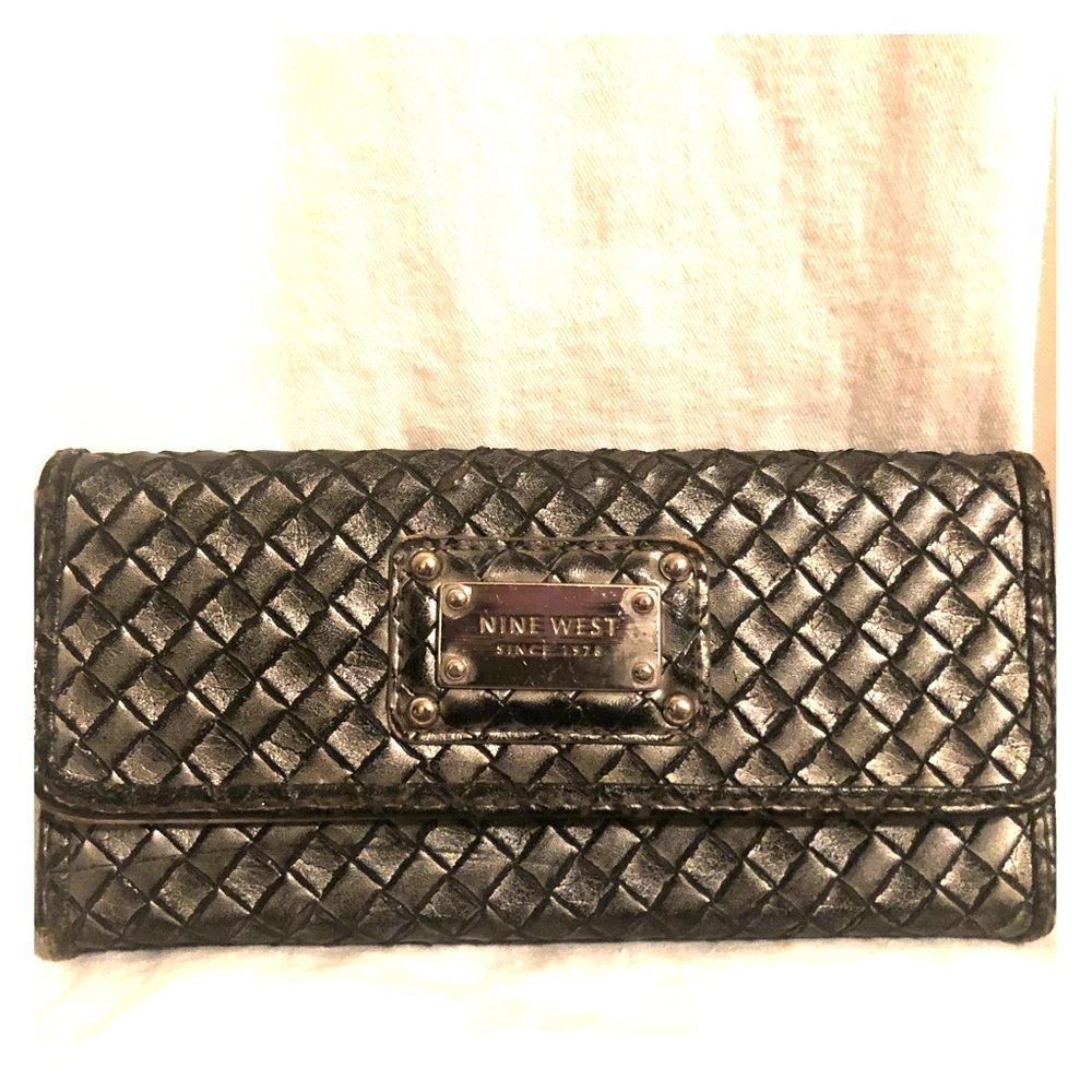 NINE WEST Metalic silver wallet